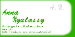 anna nyulassy business card